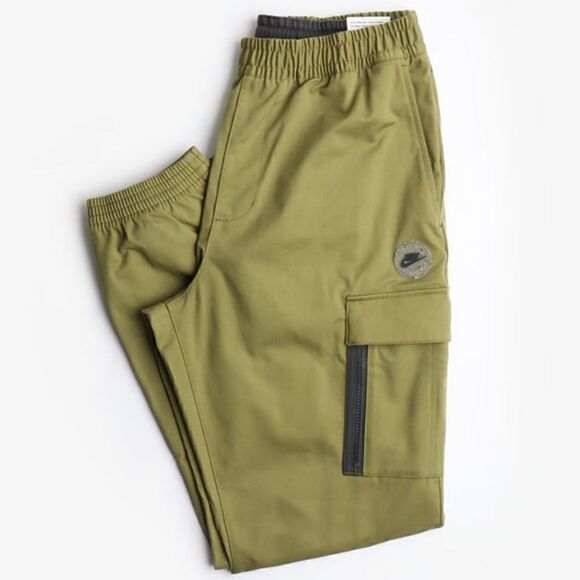 Nike Sportswear Utility Woven Pants Joggers Men's Small S Beige Black FB2191 258 - Picture 2 of 14